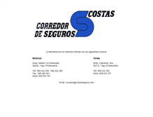 Tablet Screenshot of costasseguros.com